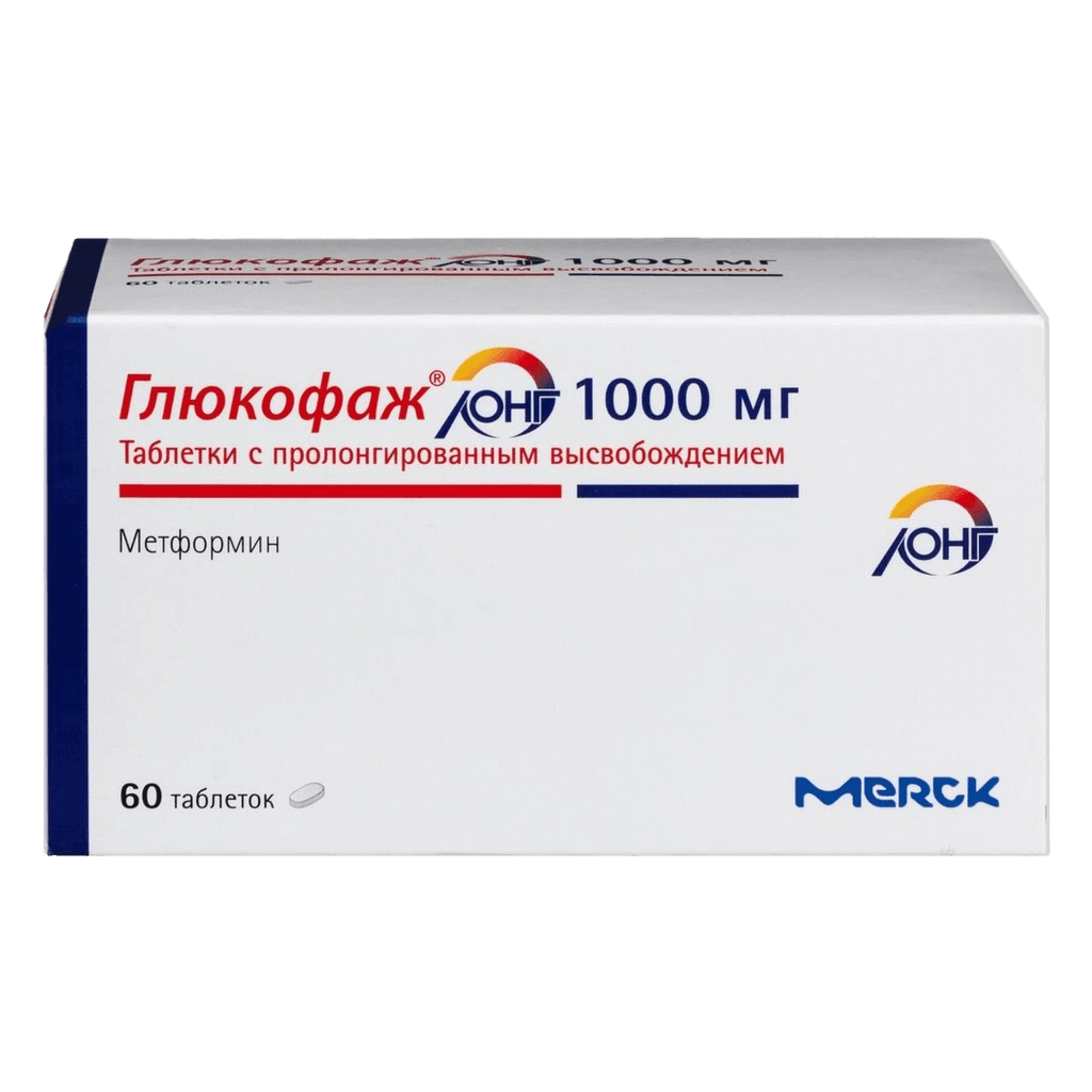 Глюкофаж Лонг, 1000 мг, таб. №60