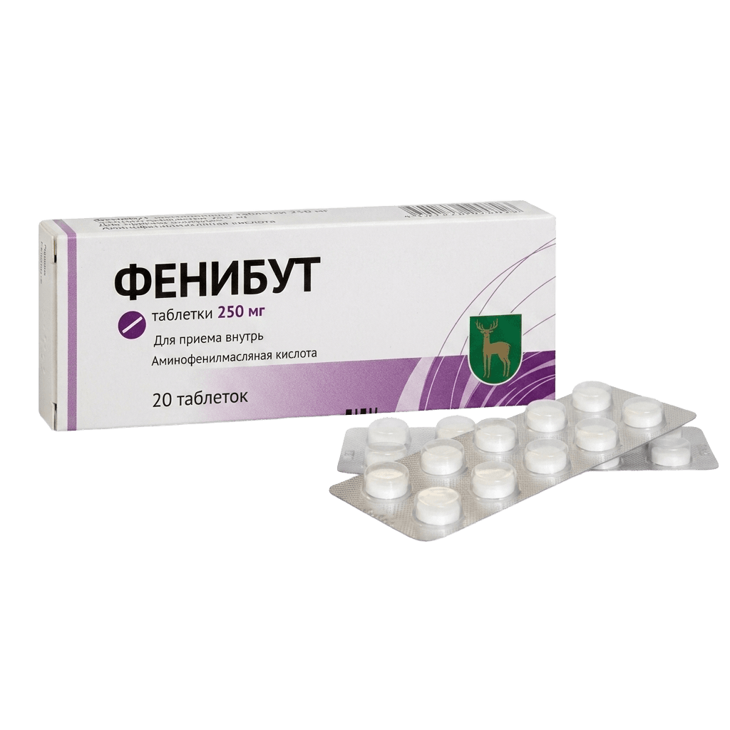 Фенибут, 250 мг, таб. №20