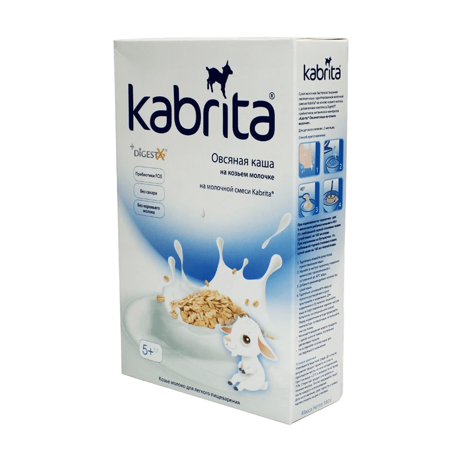 Каша молочная овсяная Kabrita, 180 г (5+ м)