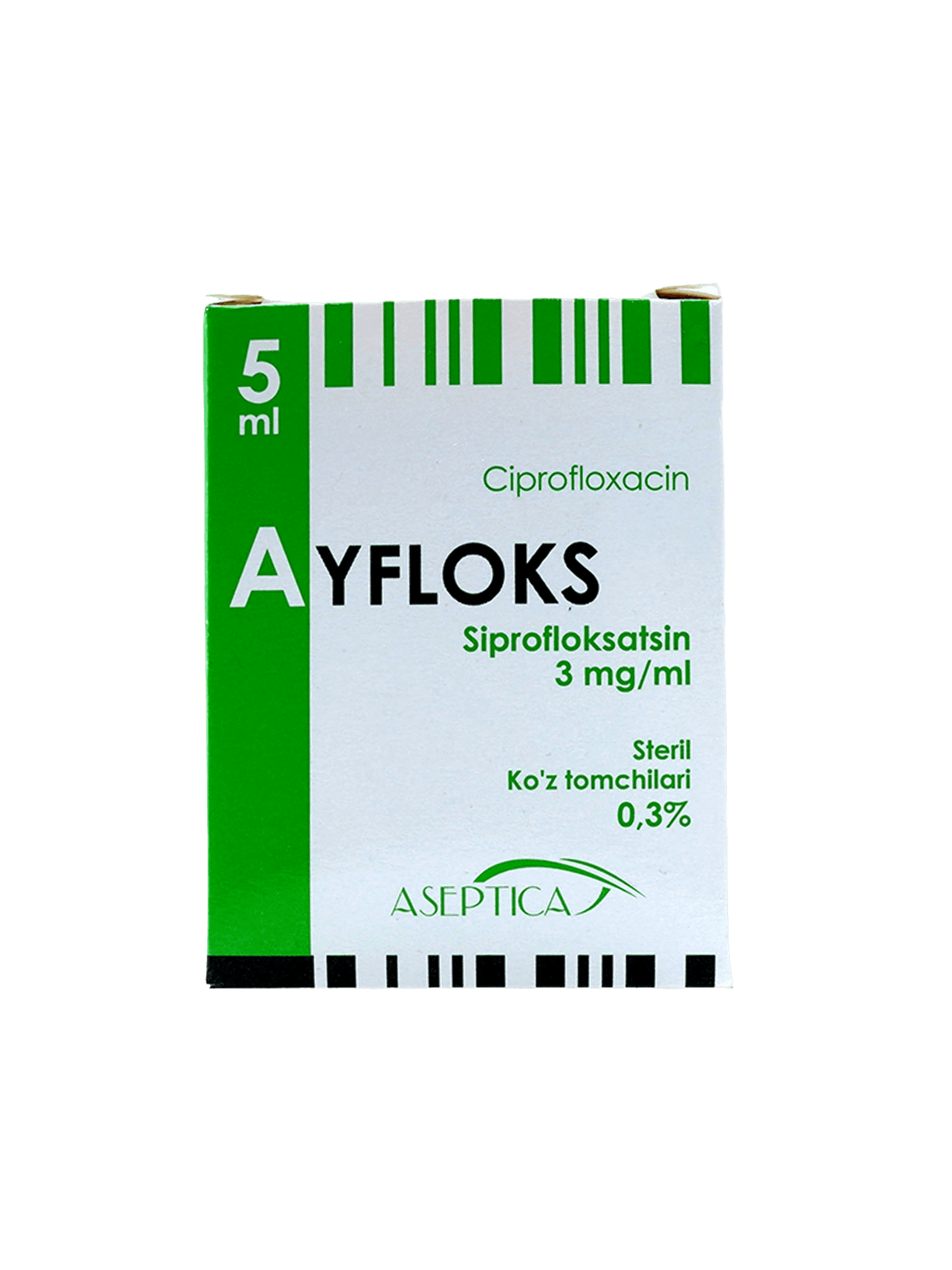 Айфлокс, 0,3%, 5 мл, капли глаз.