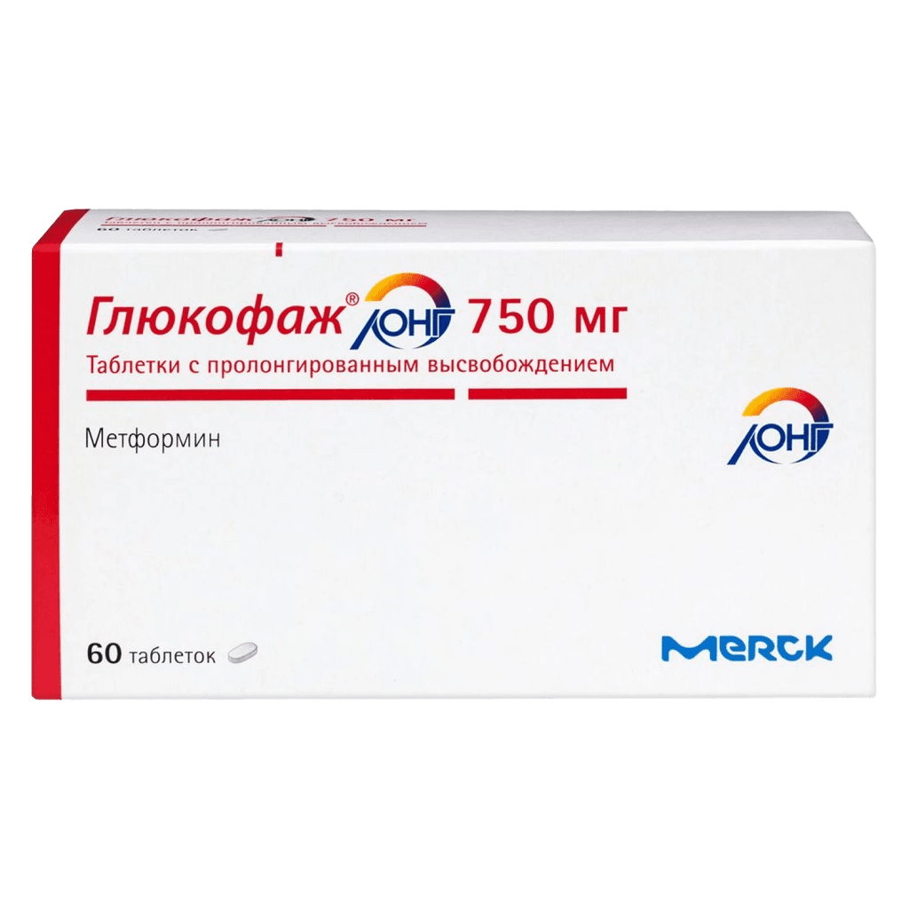 Глюкофаж Лонг, 750 мг, таб. №60