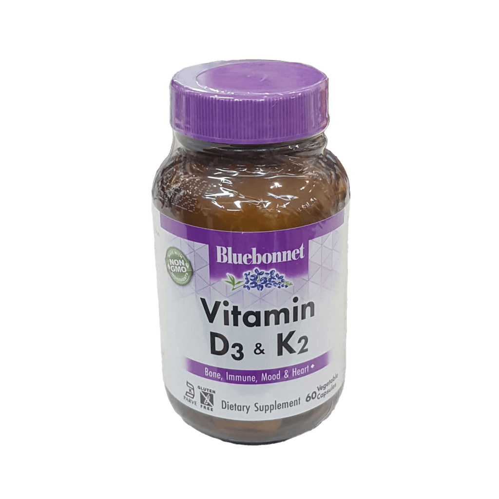 Витамин Д3 и К2 (Bluebonnet Vitamin D3 & K2), капс. №60