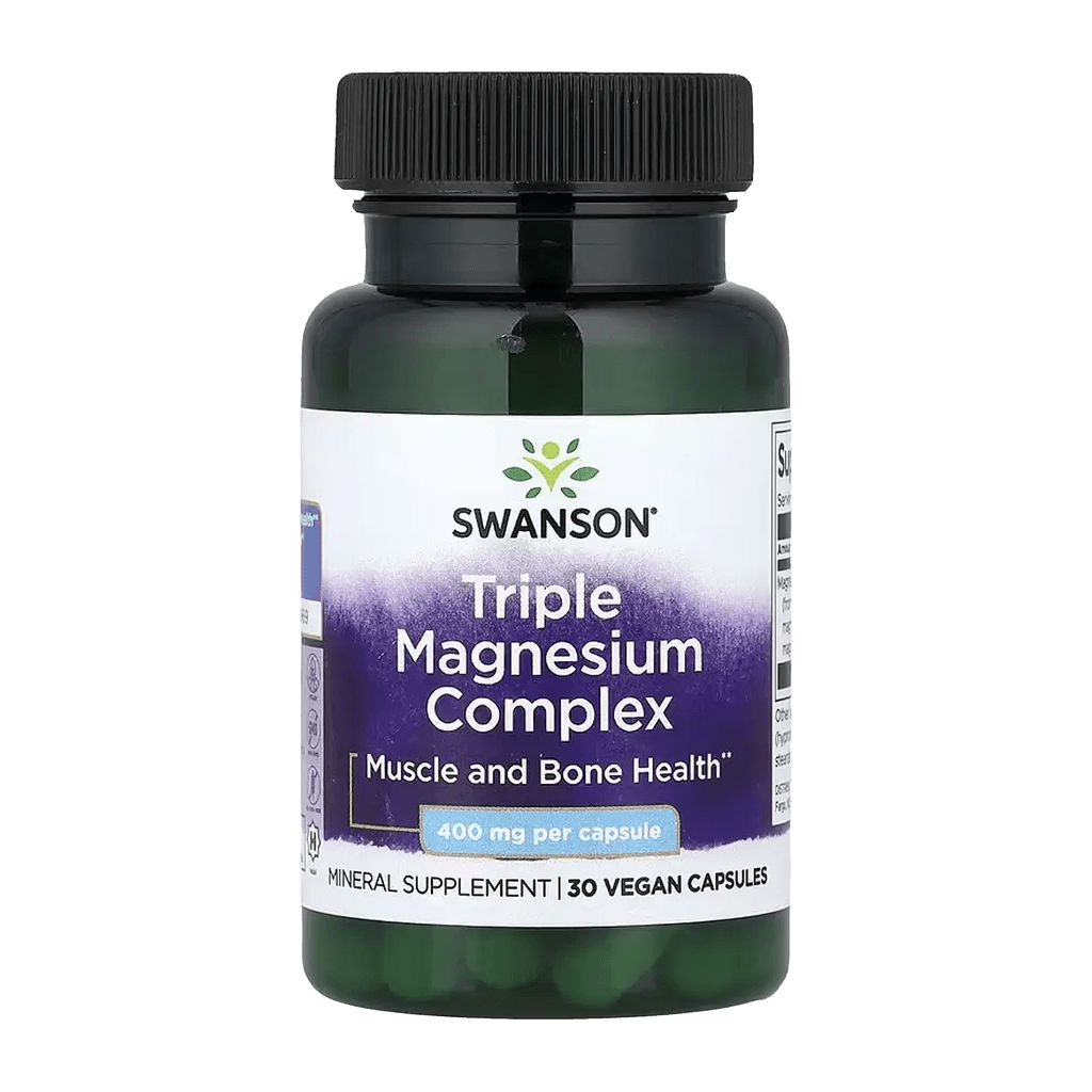 Магний тройной комплекс (Swanson Triple Magnesium Complex), 400 мг, капс. №30