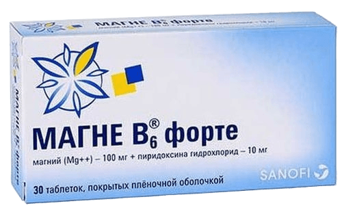 Магне B6 Форте, 100 мг/10 мг, таб. №30