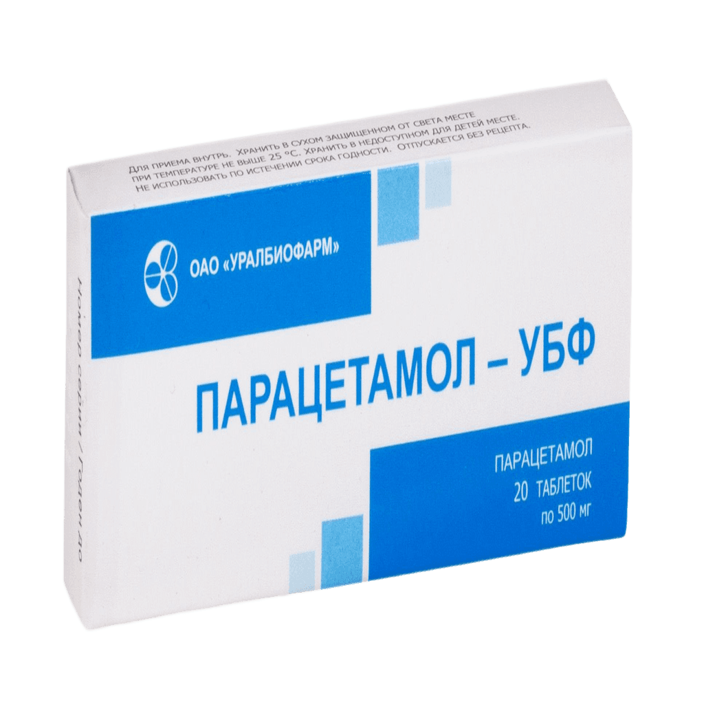 Парацетамол-УБФ, 500 мг, таб. №50