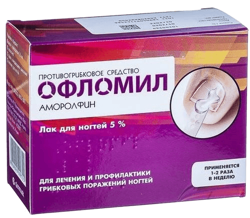 Офломил, 5%, 2,5 мл, лак для ногтей