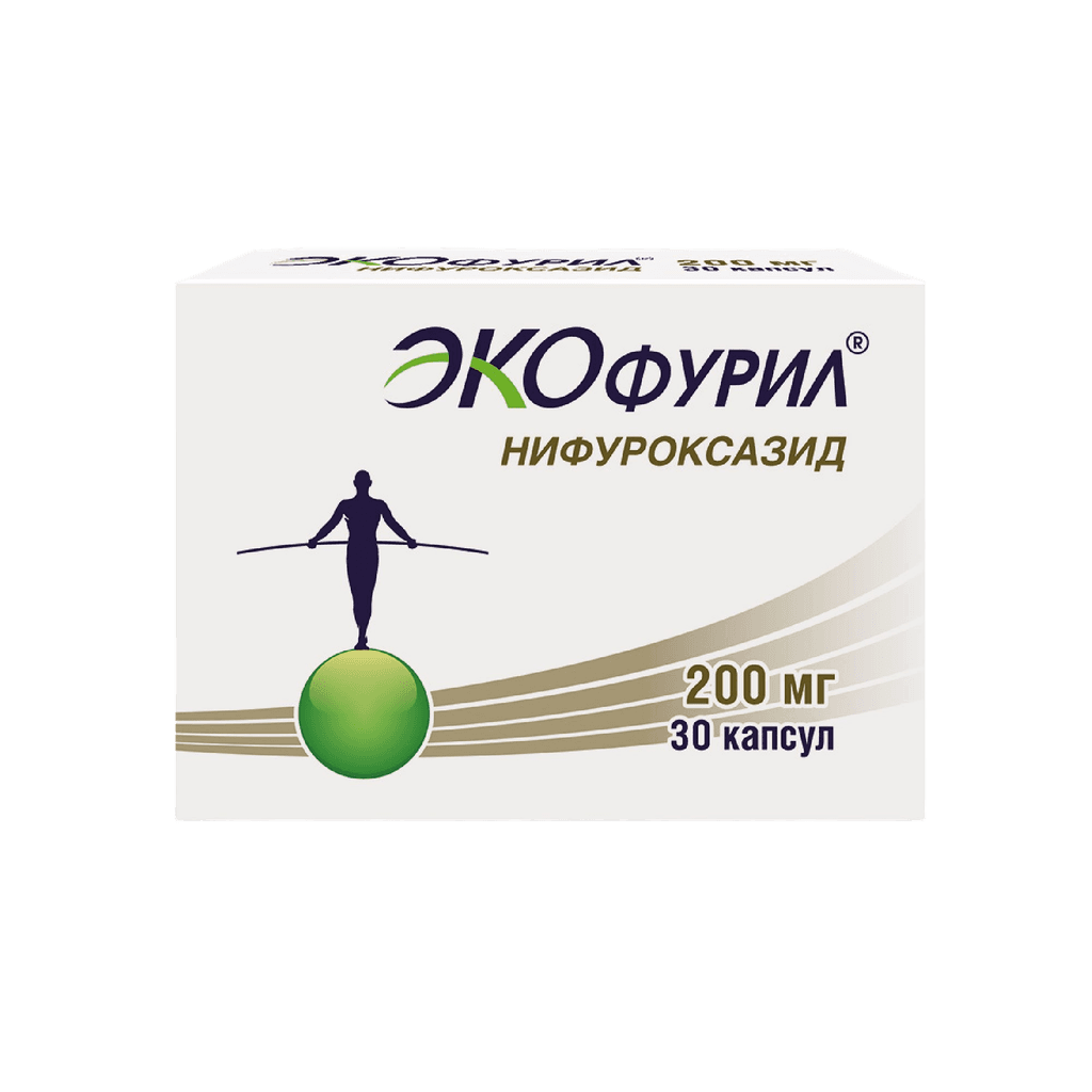 Экофурил, 200 мг, капс. №30