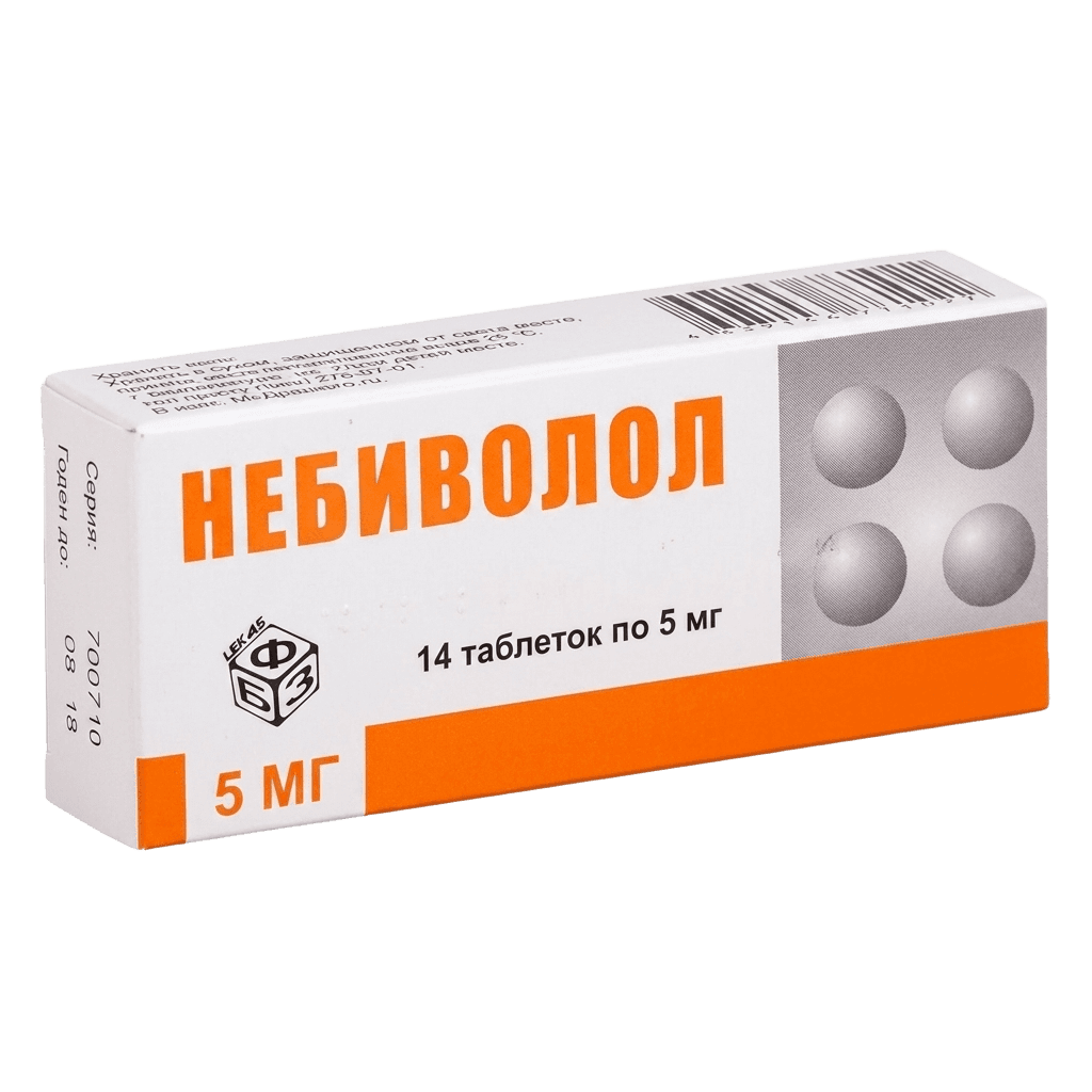 Небиволол, 5 мг, таб. №10