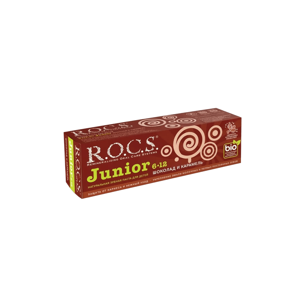 Зубная паста R.O.C.S Junior Шоколад и Карамель, 74 г
