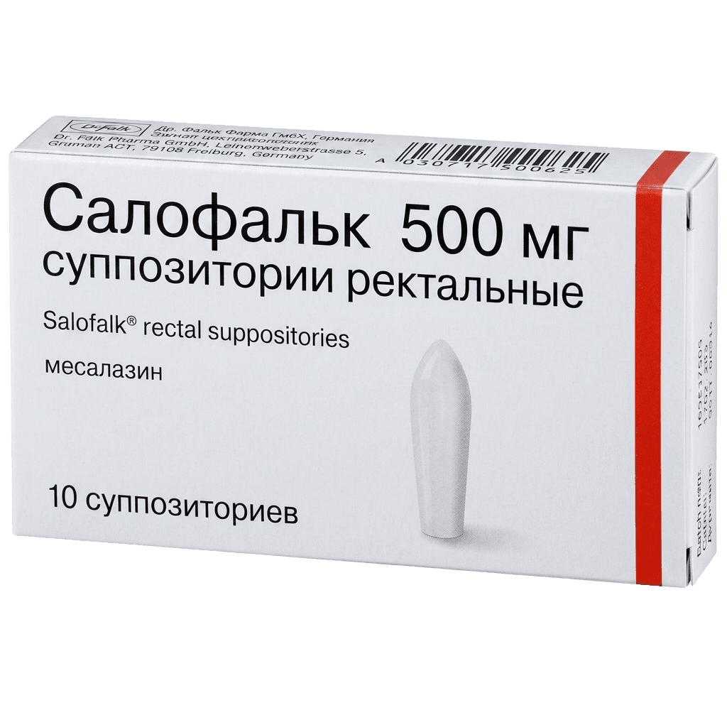 Салофальк, 500 мг, супп. рект. №10