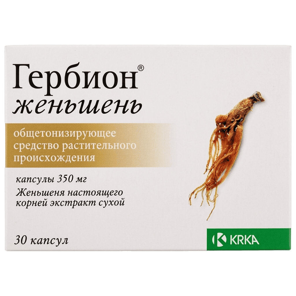 Гербион Женьшень, 350 мг, капс. №30