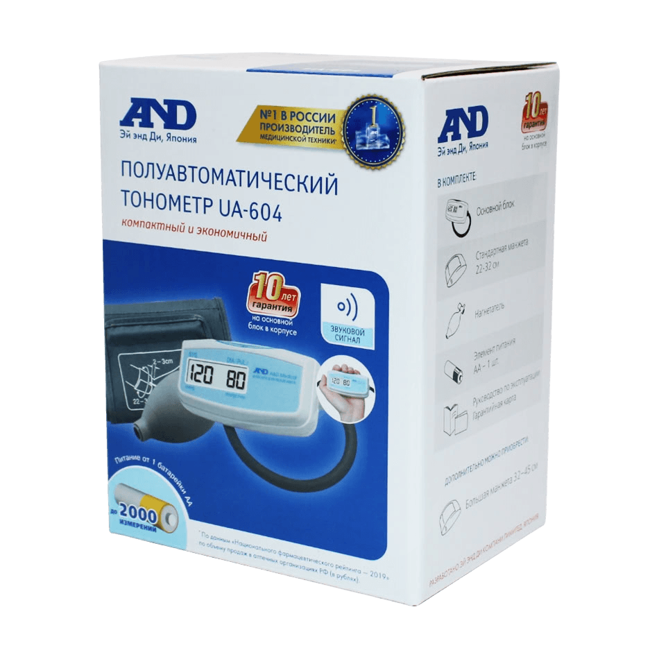 Тонометр электронный полуавтомат AND, UA-604