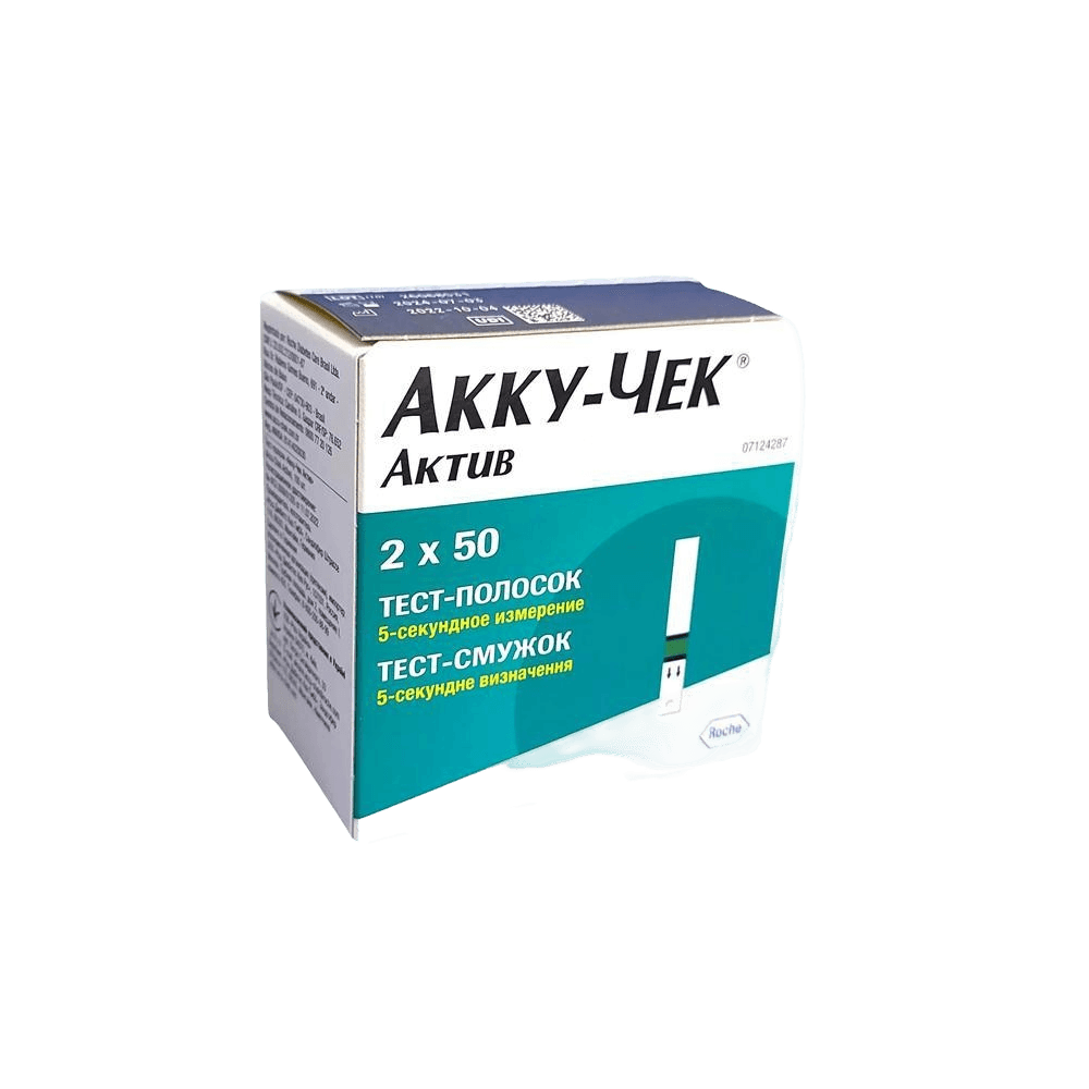 Тест-полоски для глюкометра Accu-Chek Active, №100
