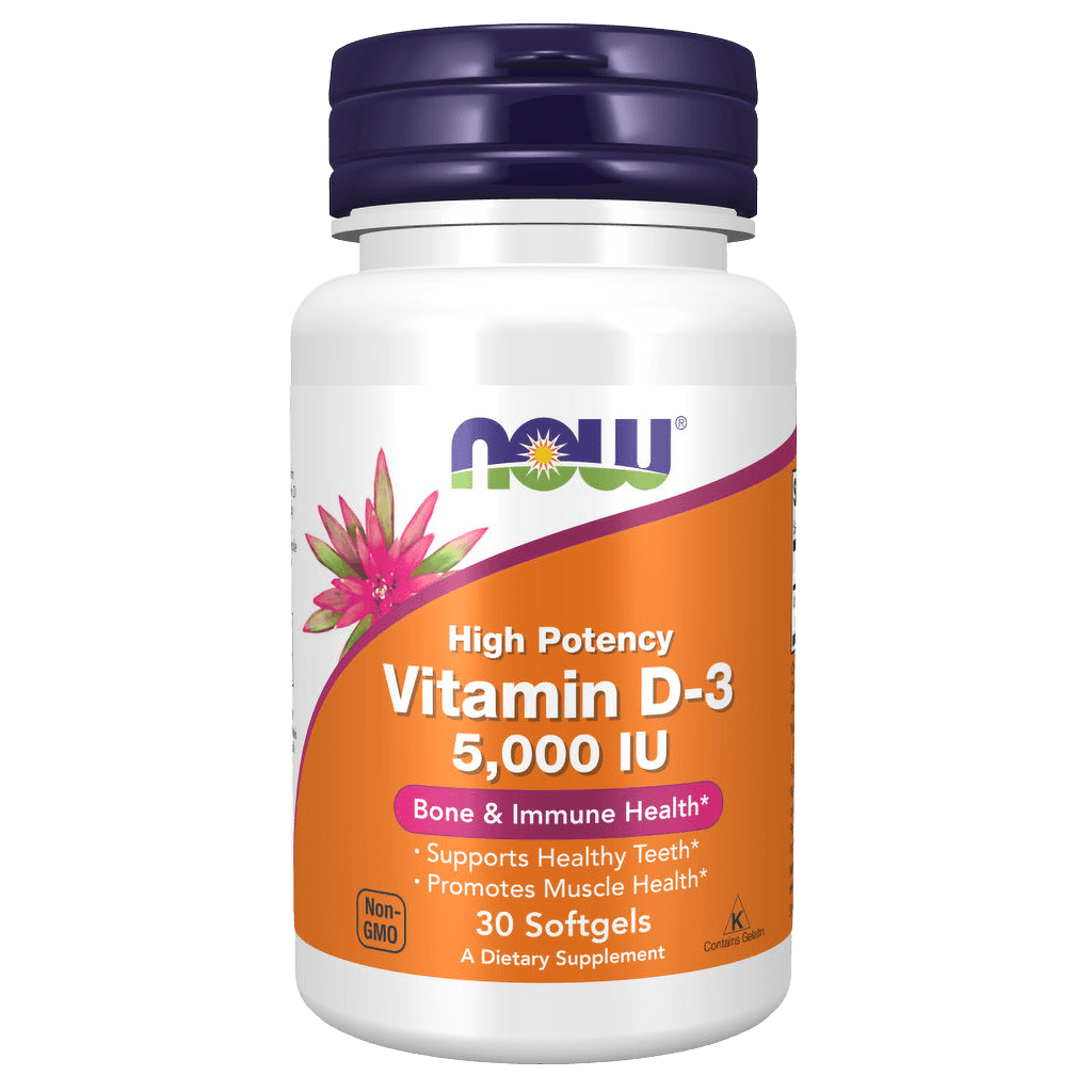 Витамин Д-3 (NOW Vitamin D-3), 5000 МЕ, капс. №30