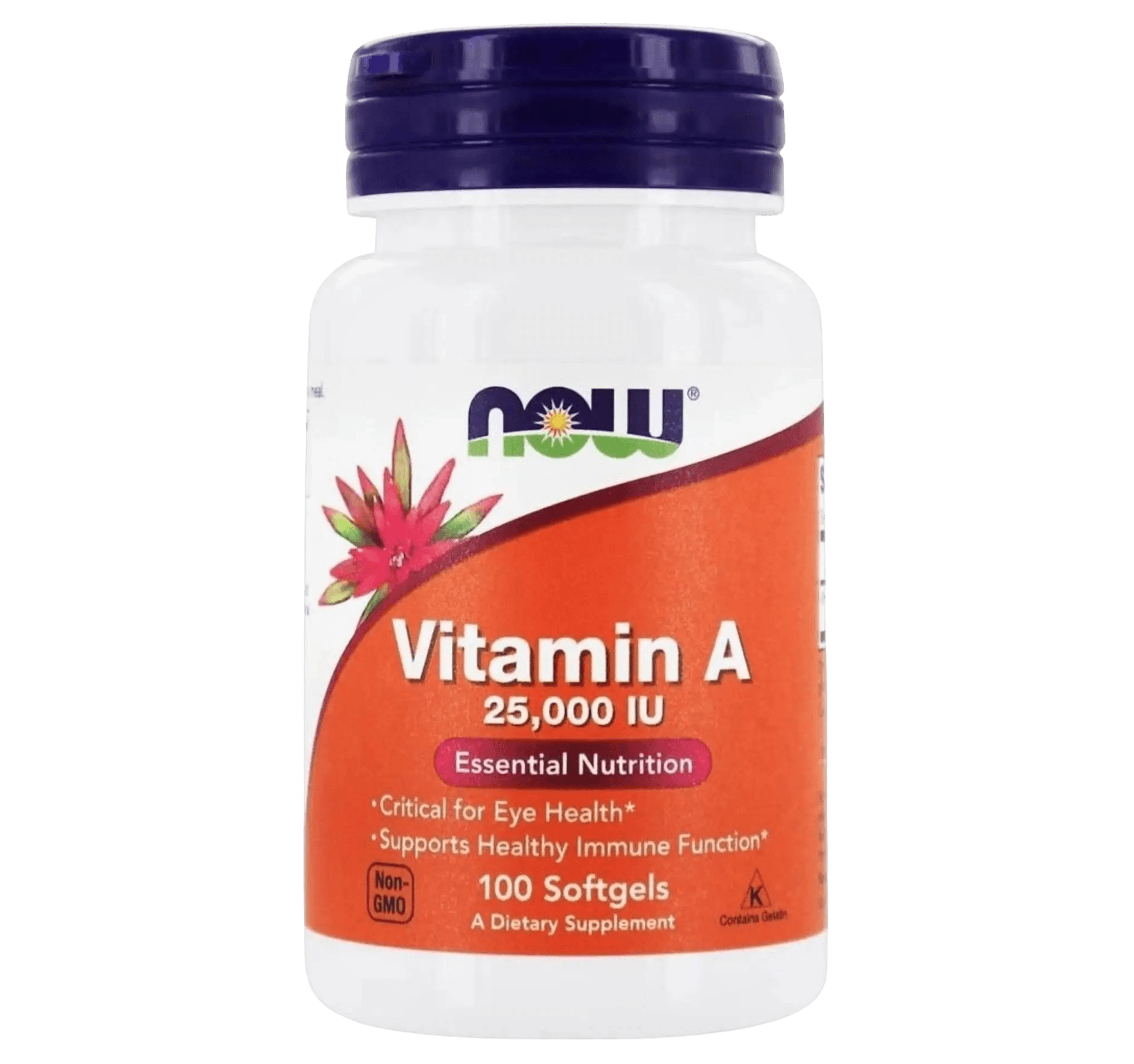 Витамин А (NOW Vitamin A), 25000 МЕ, капс. №100