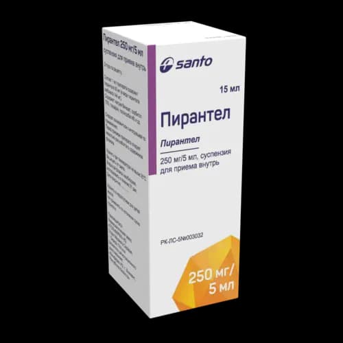 Пирантел, 250 мг/5 мл, 15 мл, флак.