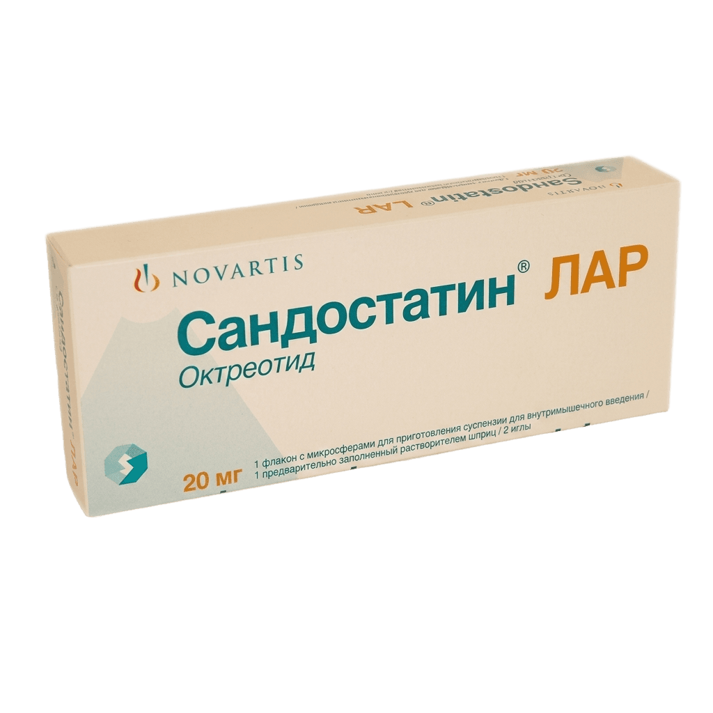 Сандостатин ЛАР, 20 мг, 2 мл, №1