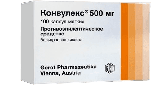 Конвулекс, 500 мг, капс. №100