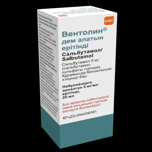 Вентолин, 5 мг/мл, 20 мл, флак.
