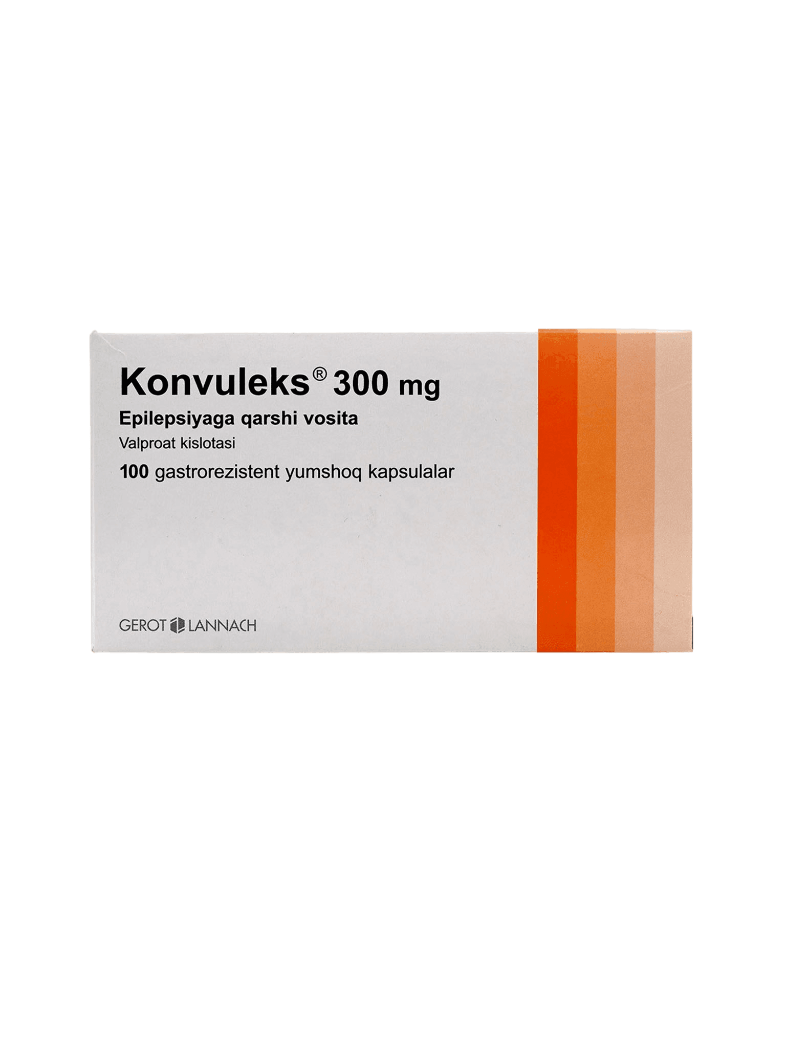Конвулекс, 300 мг, капс. №100