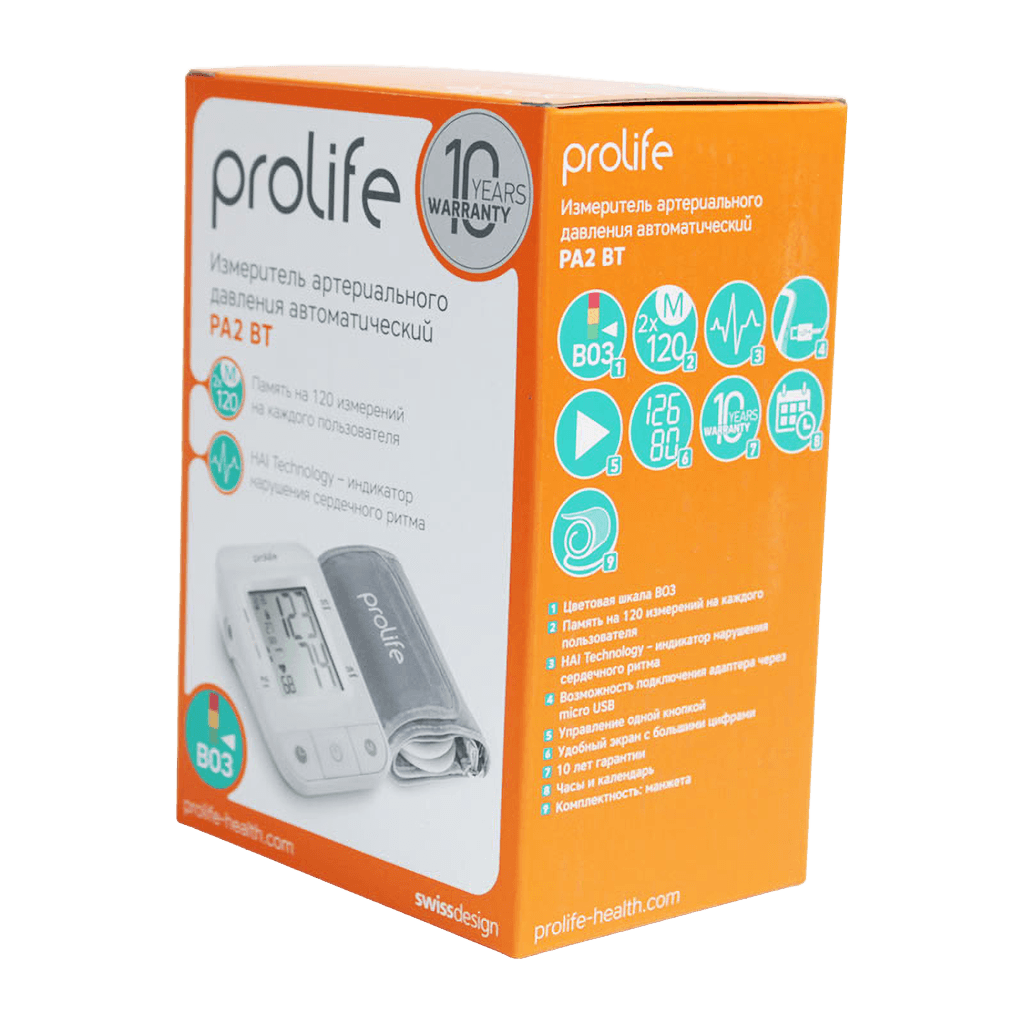 Тонометр автоматический Prolife PA2 BT (с адаптером)