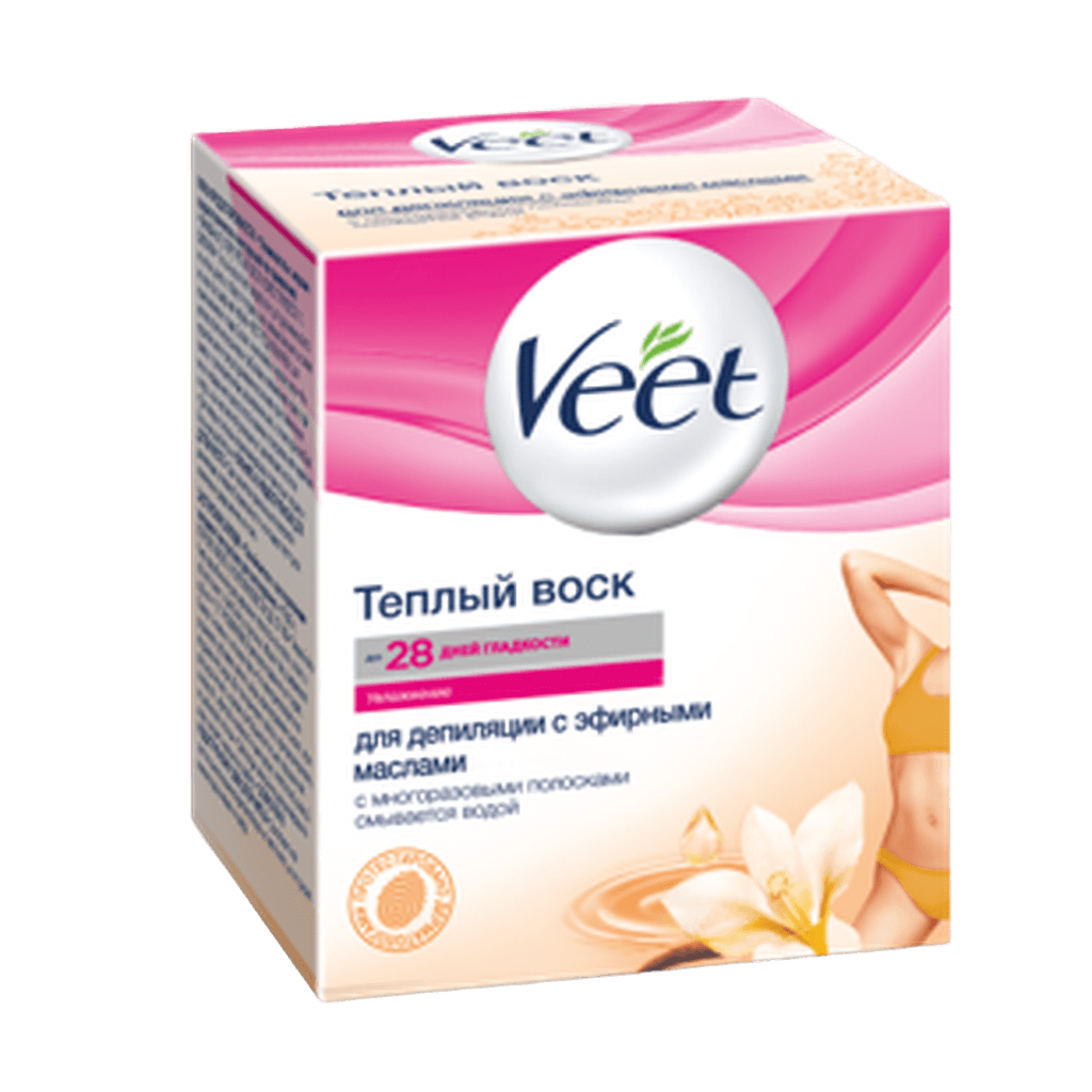 Vosk teplyy dlya depilyatsii s efirnymi maslami Veet, 250 ml