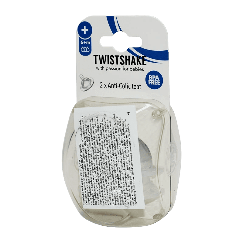 Соски для бутылок Twistshake Anti-Colic, раз. +, №2 (6+м)