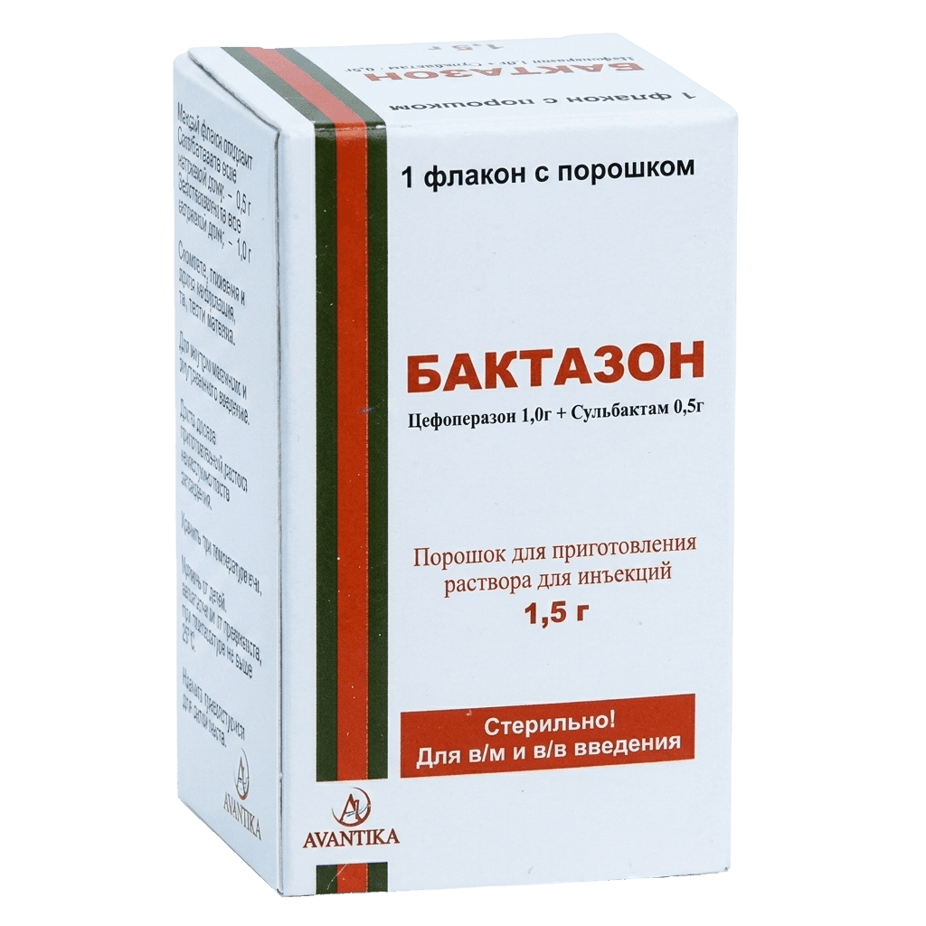 Бактазон, 1,0 г/0,5 г, флак. №1