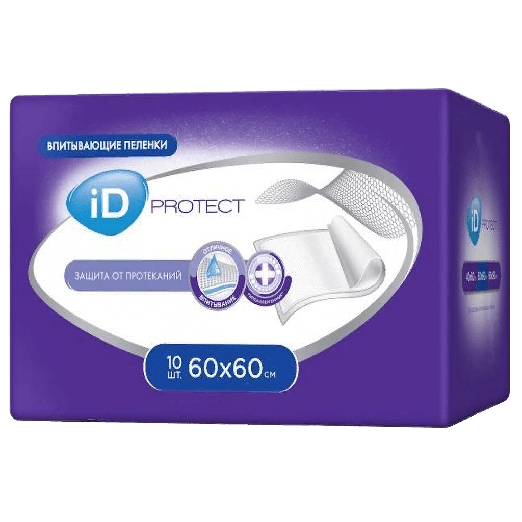 Пеленки впитывающие ID Protect, 60 х 90 см, №30