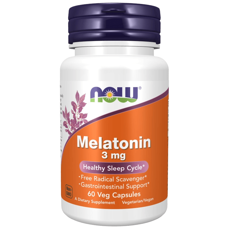 Мелатонин (NOW Melatonin), 3 мг, капс. №60