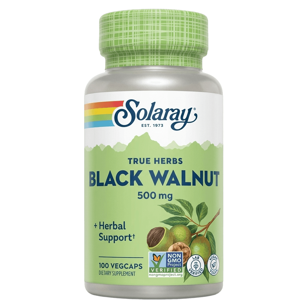 Черный Орех (Solaray Black Walnut), 500 мг, капс. №100