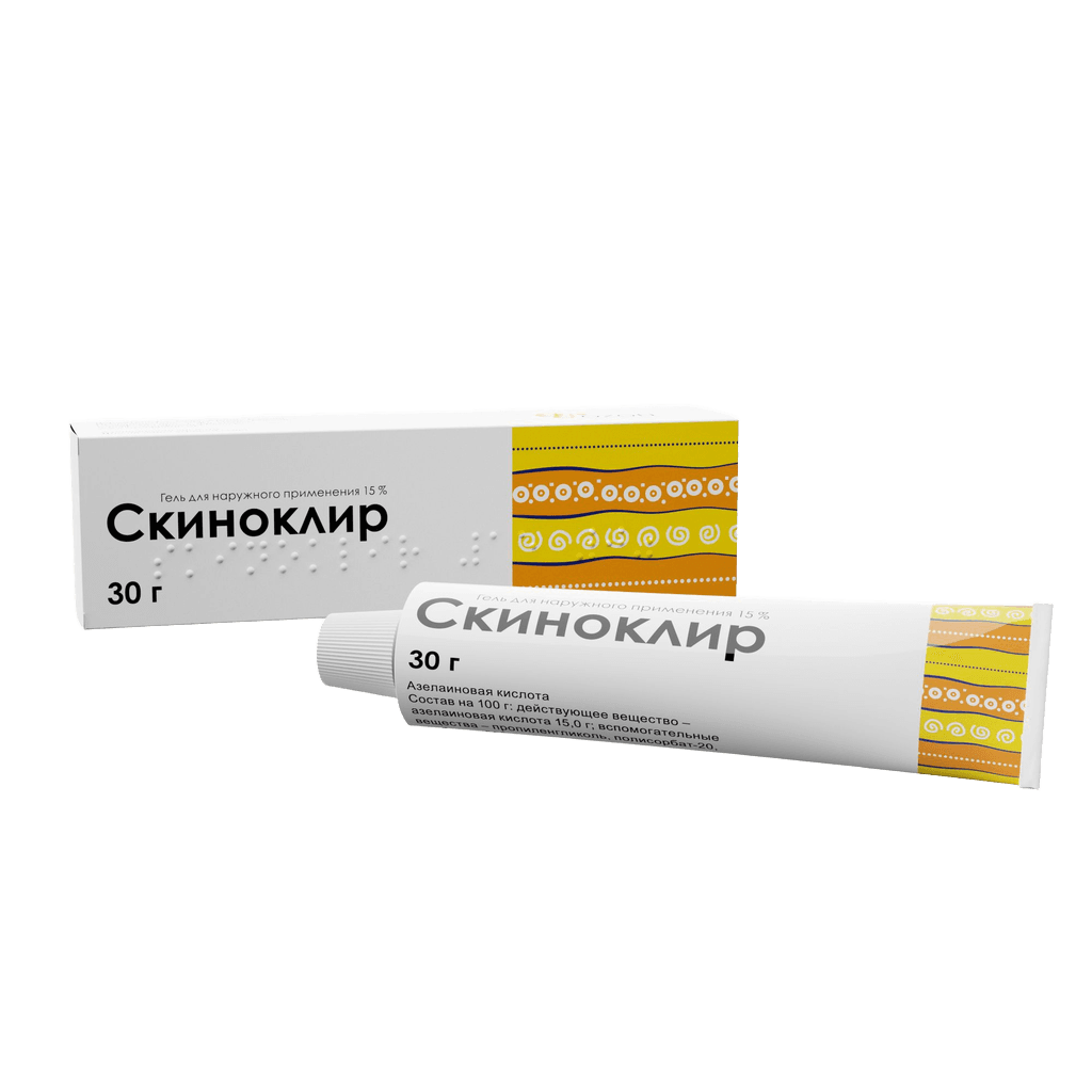 Скиноклир, 15%, 30 г, гель