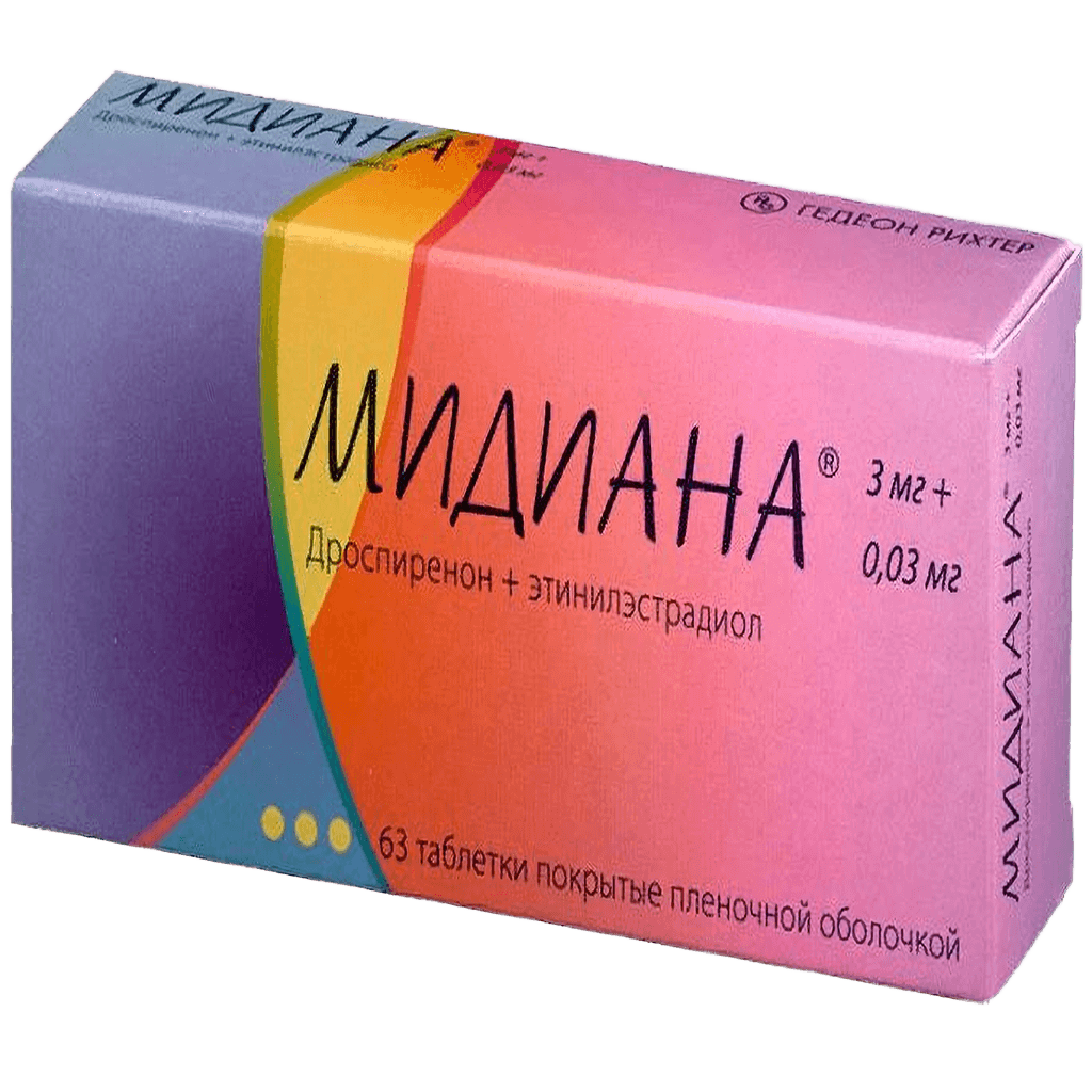 Мидиана, 3 мг/0,03 мг, таб. №63