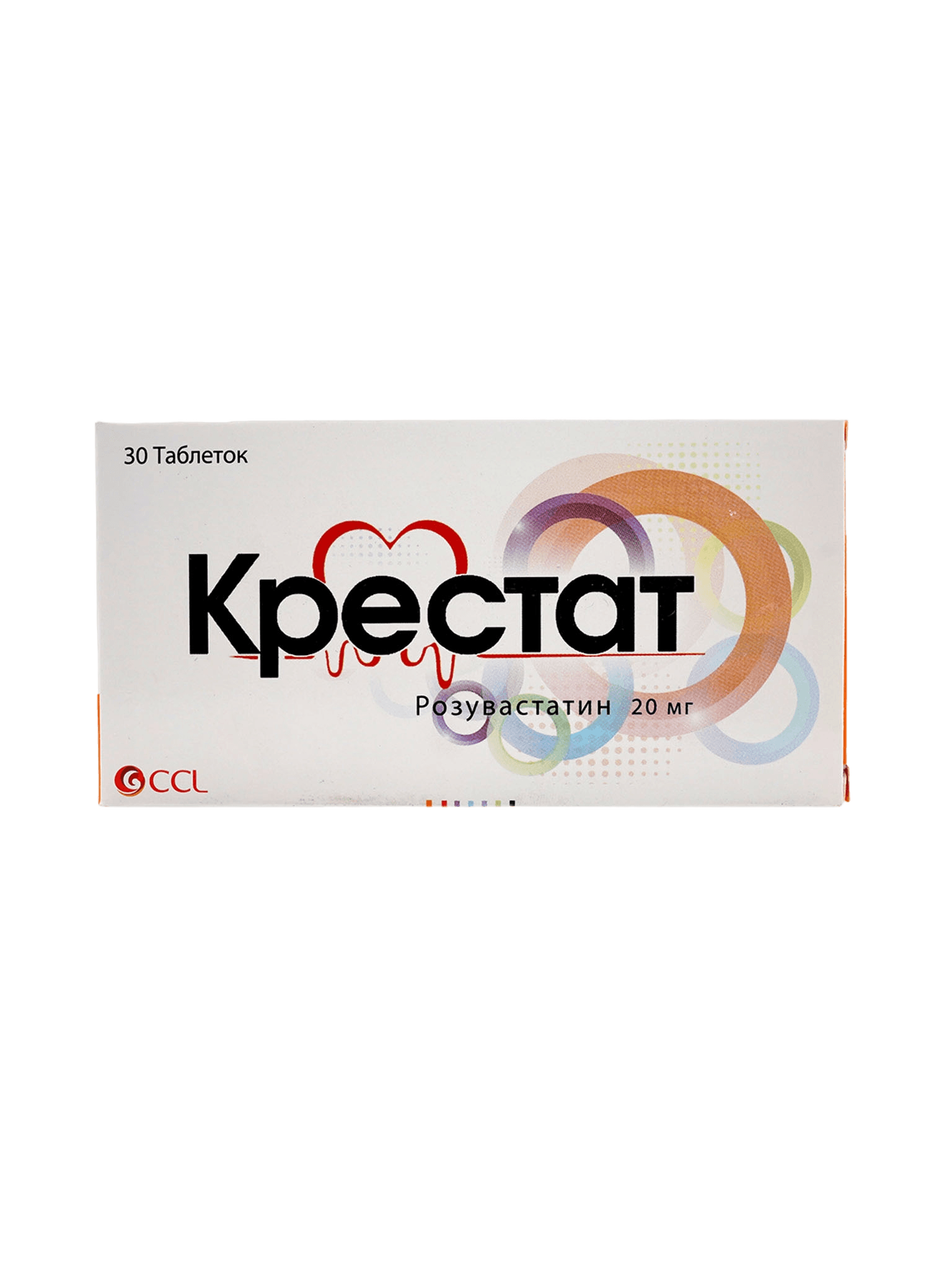 Крестат, 20 мг, таб. №30