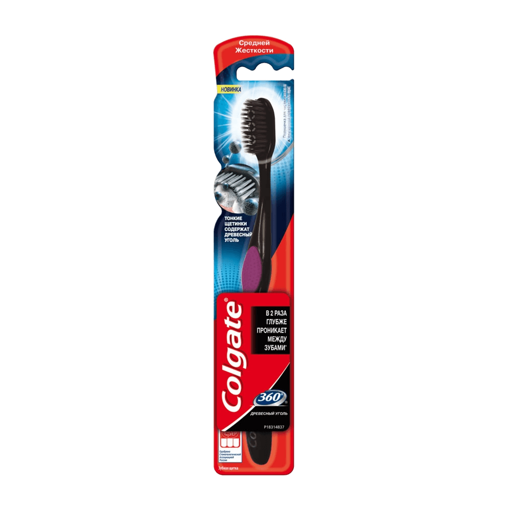 Зубная щетка с древесным углем Colgate 360