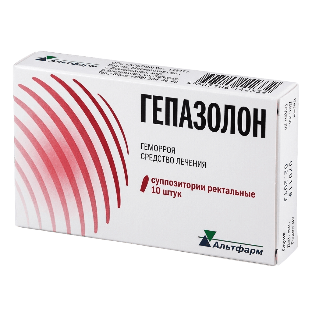 Гепазолон, супп. рект. №5