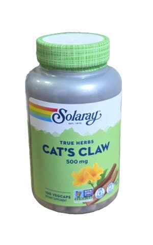 Кошачий коготь (Solaray Cats Claw), 500 мг, капс. №100