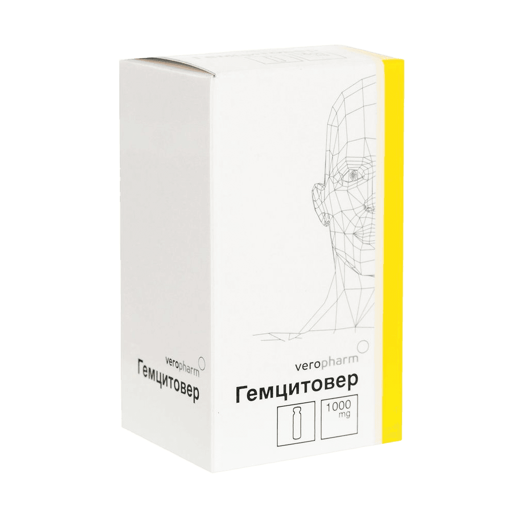 Гемцитовер, 1000 мг, флак. №1