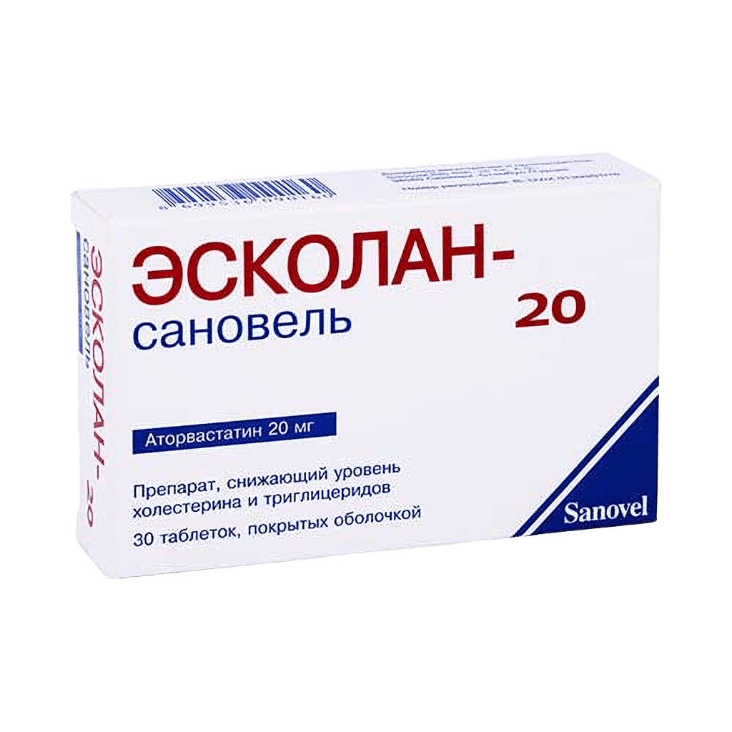 Эсколан-Сановель, 20 мг, таб. №30