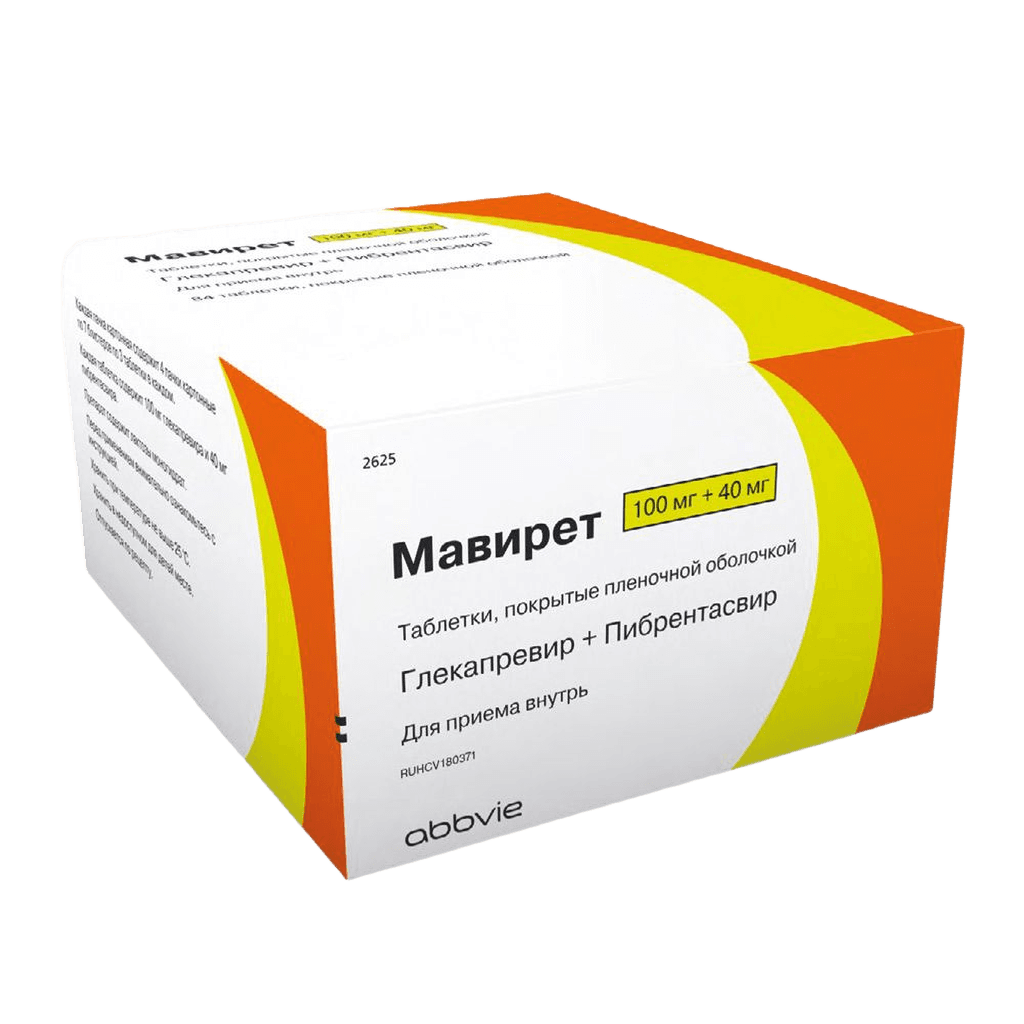Мавирет, 100 мг-40 мг, таб. №84