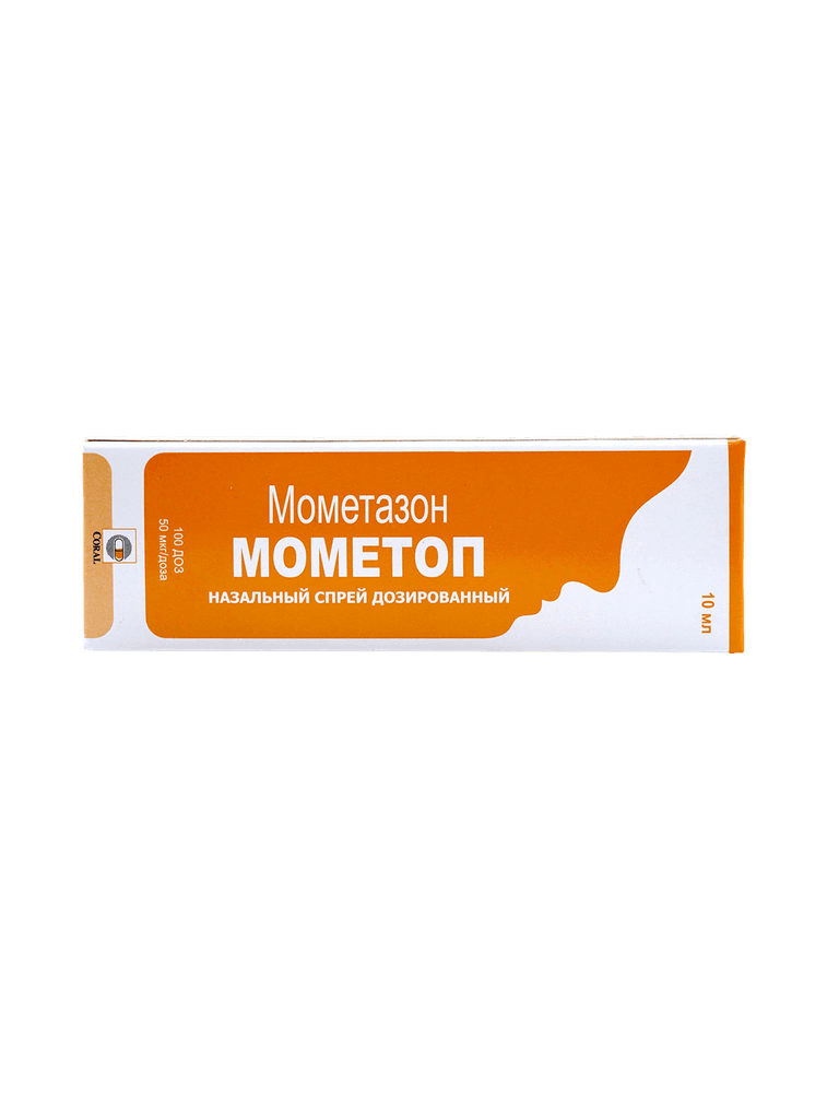 Мометоп, 50 мкг, 100 доз, 10 мл, спрей назал.