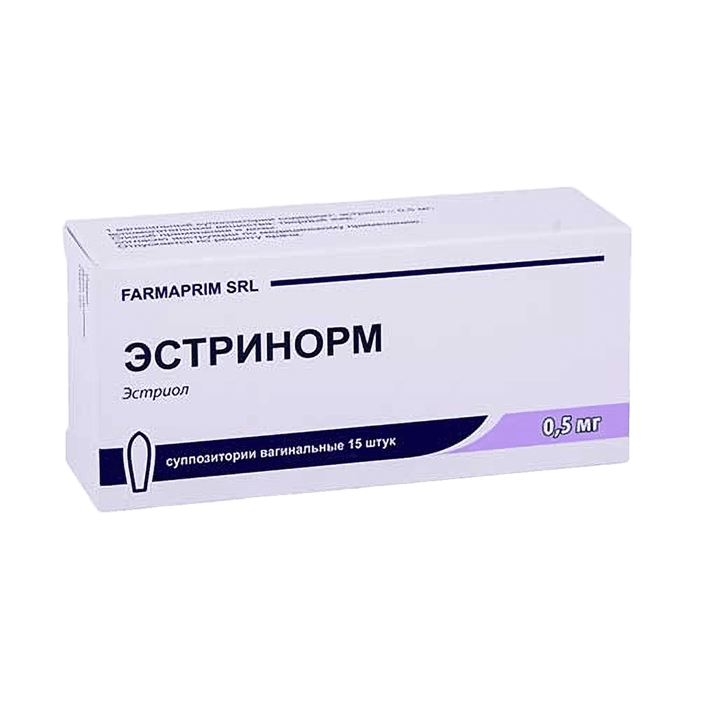 Эстринорм, 0,5 мг, супп. ваг. №15