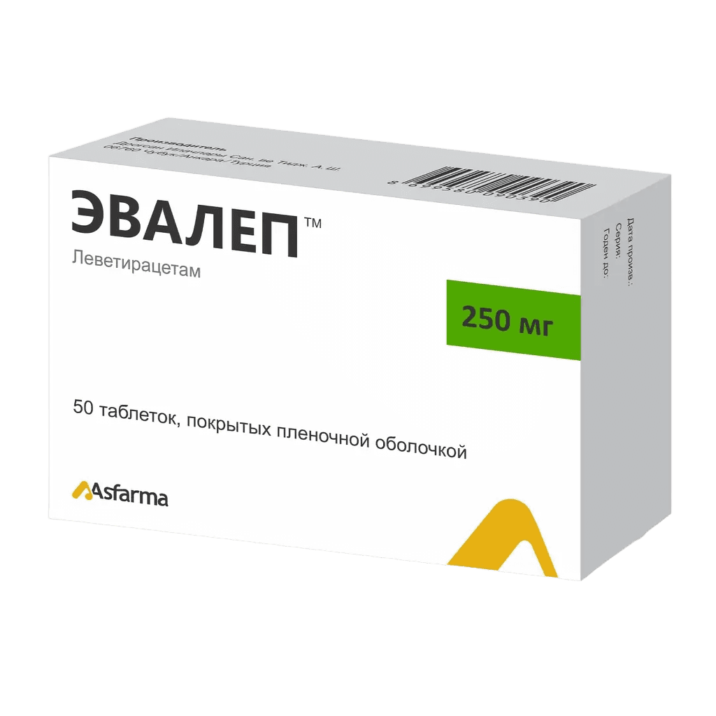 Эвалеп, 250 мг, таб. №50