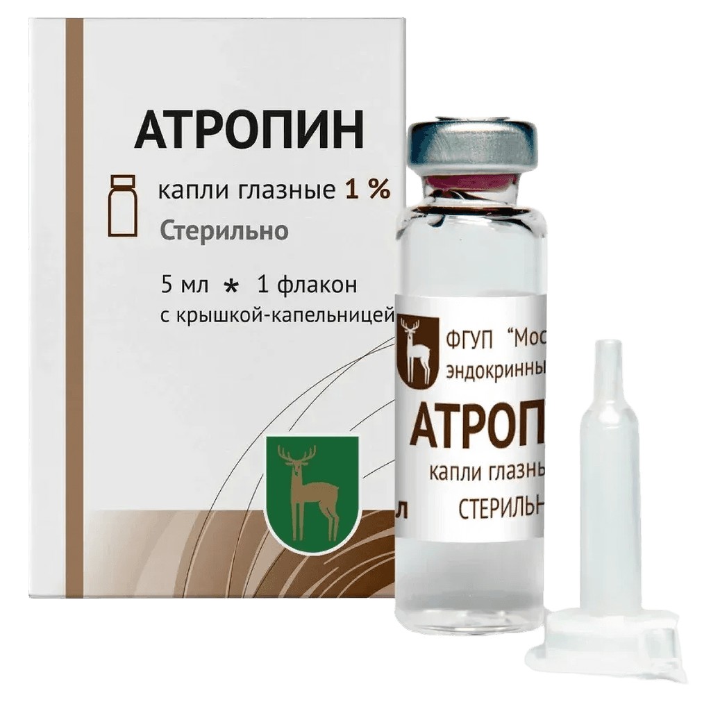 Атропин, 1%, 5 мл, капли глаз.
