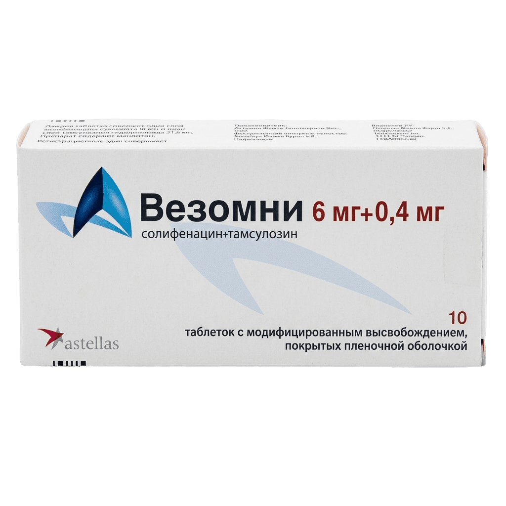 Везомни, 6 мг/0,4 мг, таб. №10