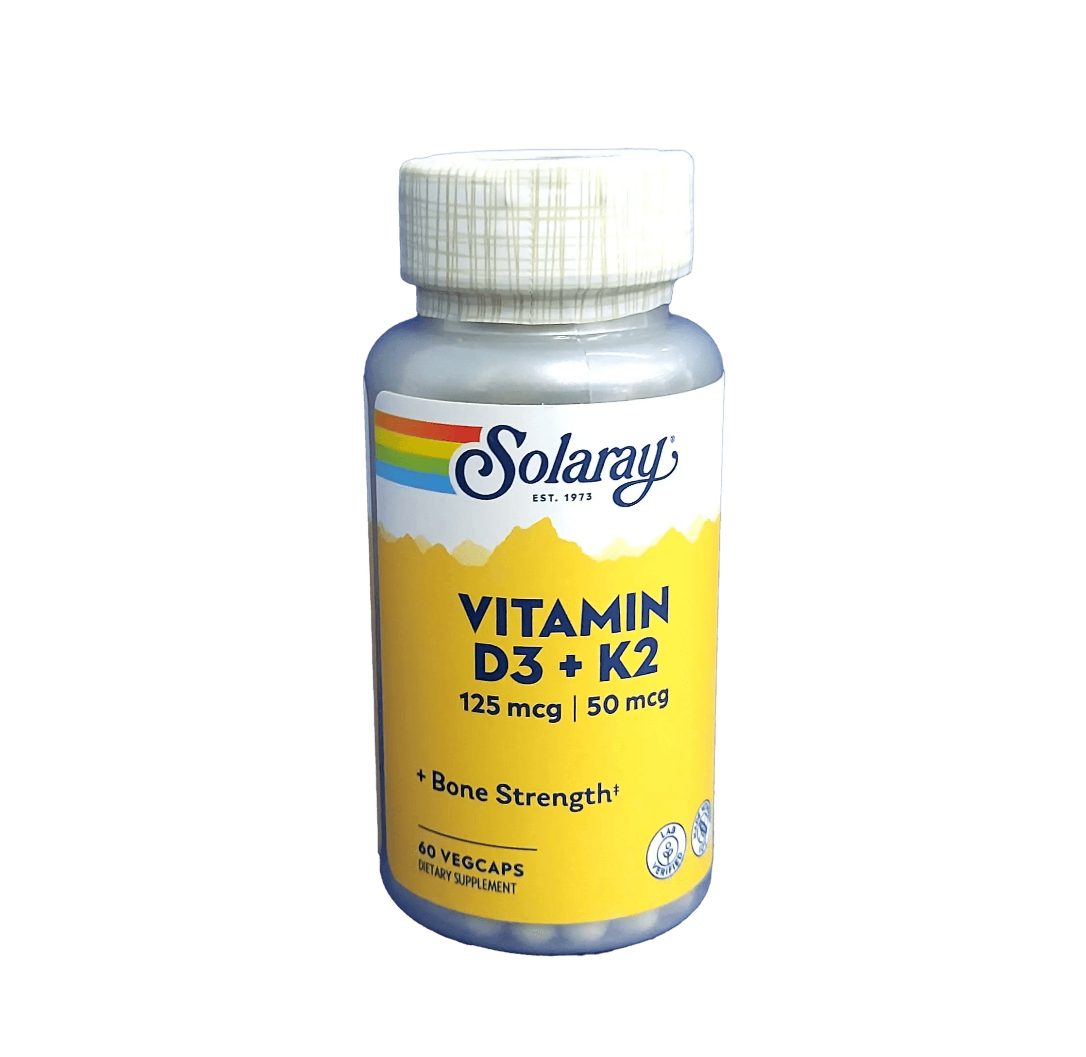 Витамин Д3+К2 (Solaray Vitamin D3 + K2), капс. №60