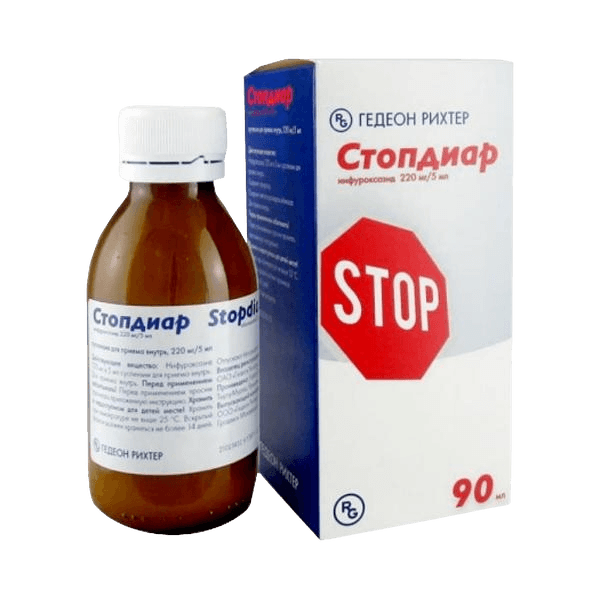 Стопдиар, 220 мг/5 мл, 90 мл, сусп.