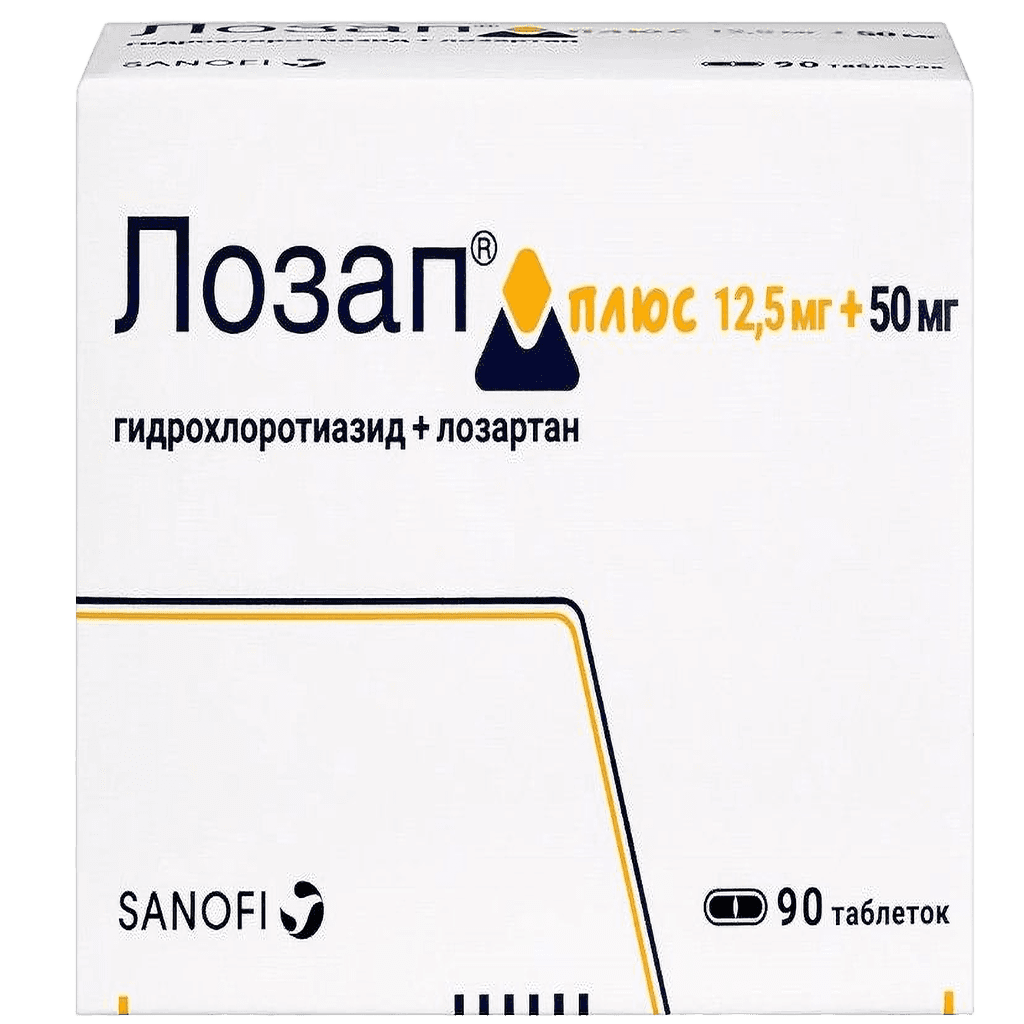 Лозап Плюс, 50/12,5 мг, таб. №90