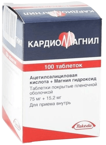 Кардиомагнил, 75 мг/15,2 мг, таб. №100