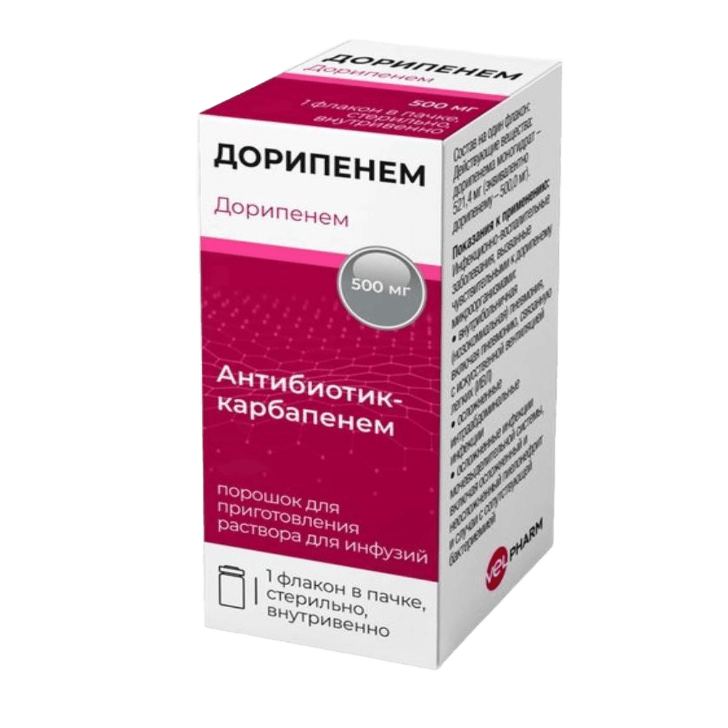 Дорипенем, 500 мг, флак. №1
